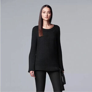 Simply Vera Vera Wang Women’s Side-Tie Ribbed Turtleneck Fall Winter Sweater